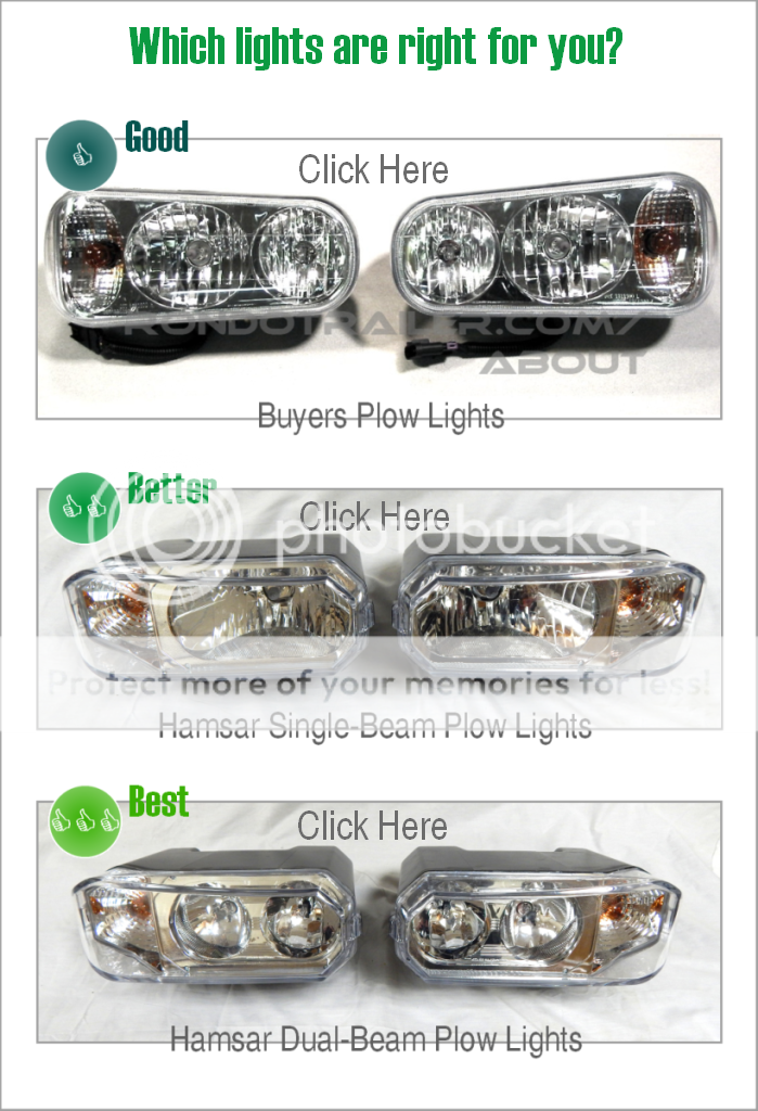 New Universal Halogen Snow Plow Lights Pair Western Boss Meyer Fisher