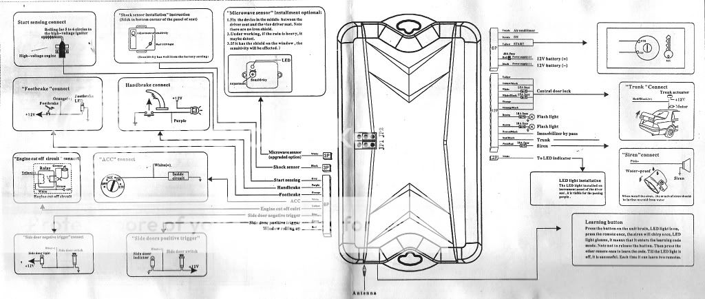 CRIMEFIGHTER CF-5 LCD One Way Car Alarm System Remote Start Central