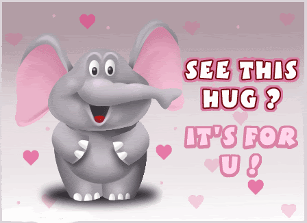 animated elephant hug for you