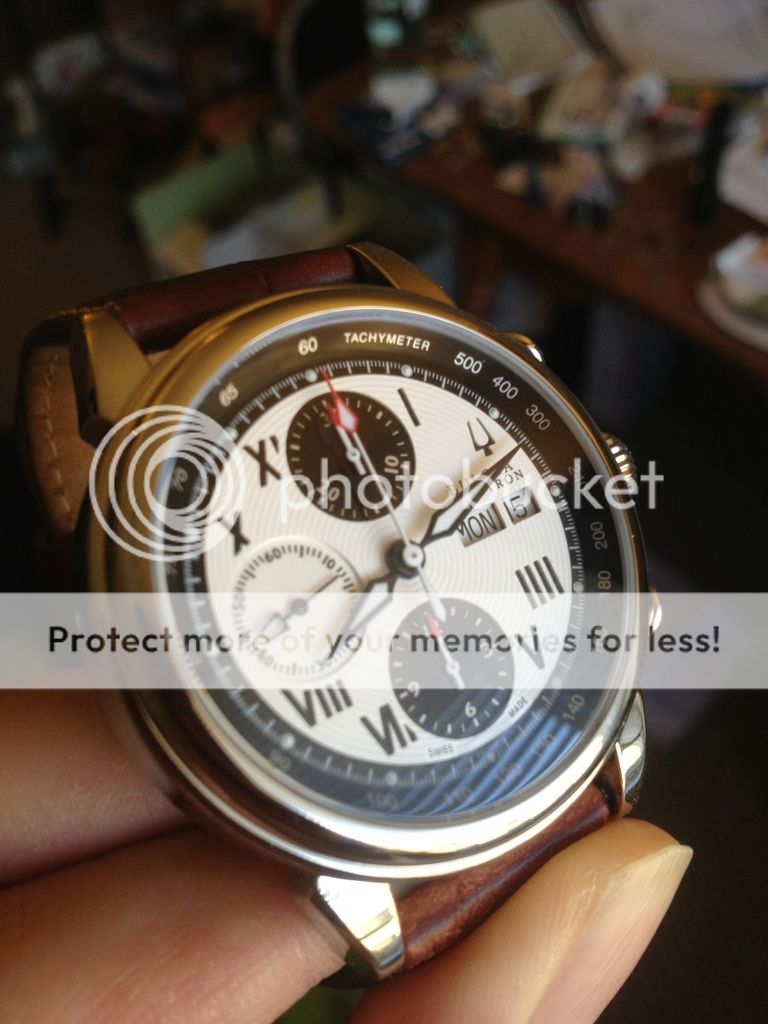 Bulova Accutron 63C010 Mens Gemini Automatic Chronograph Watch Valjoux 7750